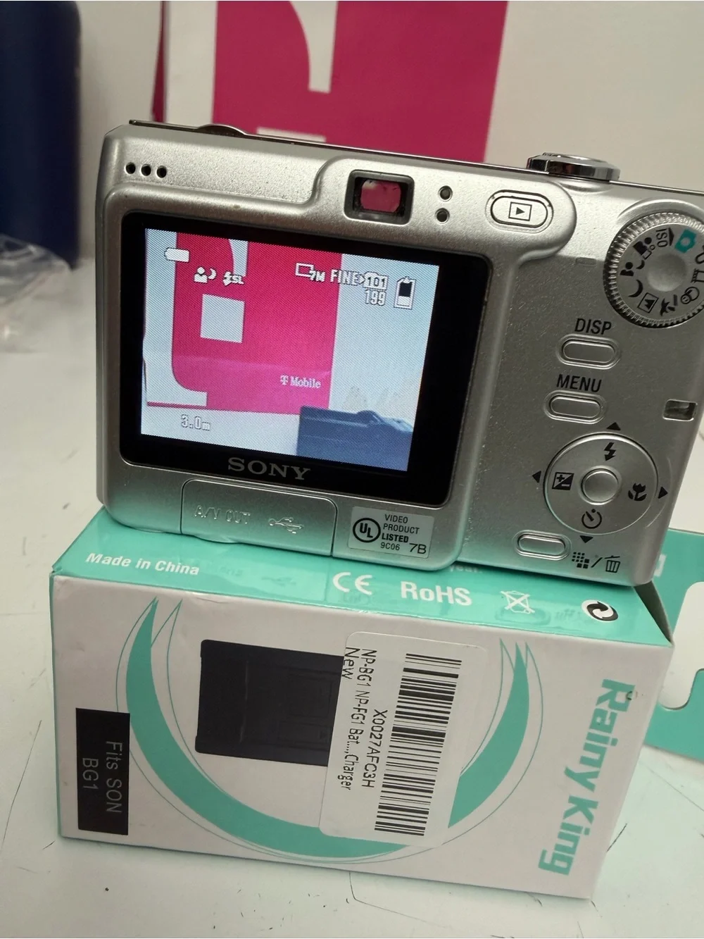Sony Silver Cyber-shot Digital Camera with Rainy King Charger